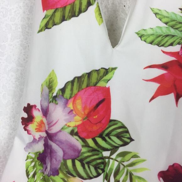 Privacy Please Elouise Floral Swimsuit XS Low Back One Piece Tropical Modest - Picture 9 of 14